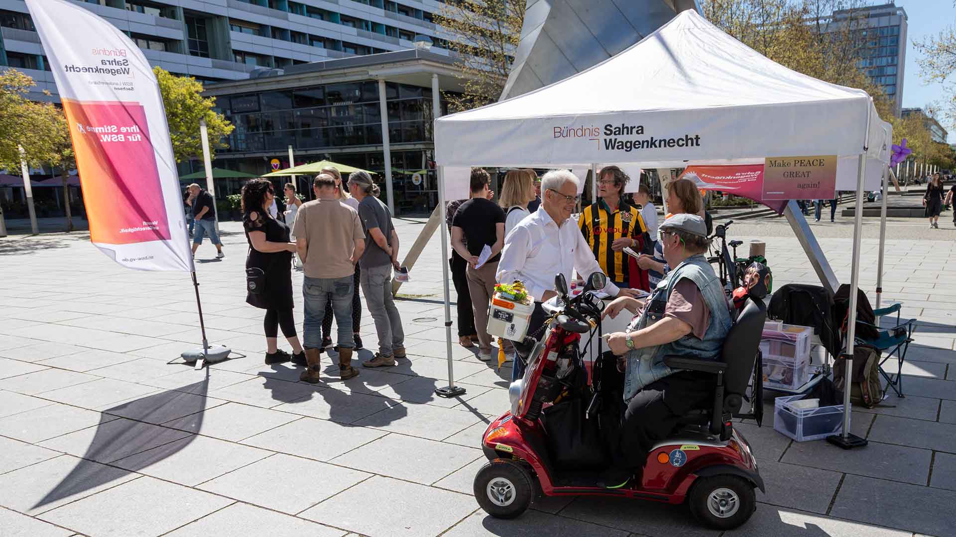 BSW Dresden - Infostand auf der Prager Straße