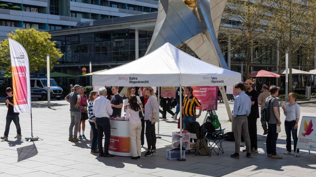 BSW Dresden - Infostand auf der Prager Straße