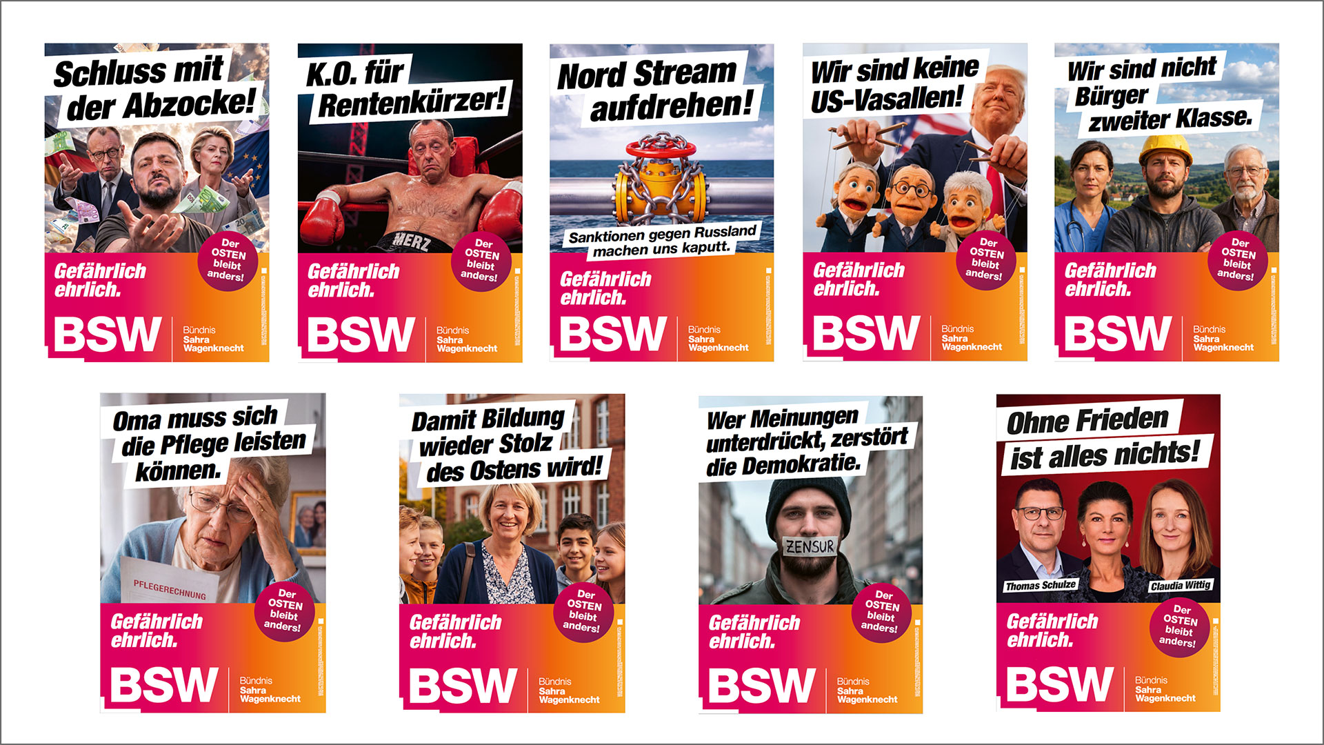 Wahlkampf-Kampagne BSW in Sachsen-Anhalt