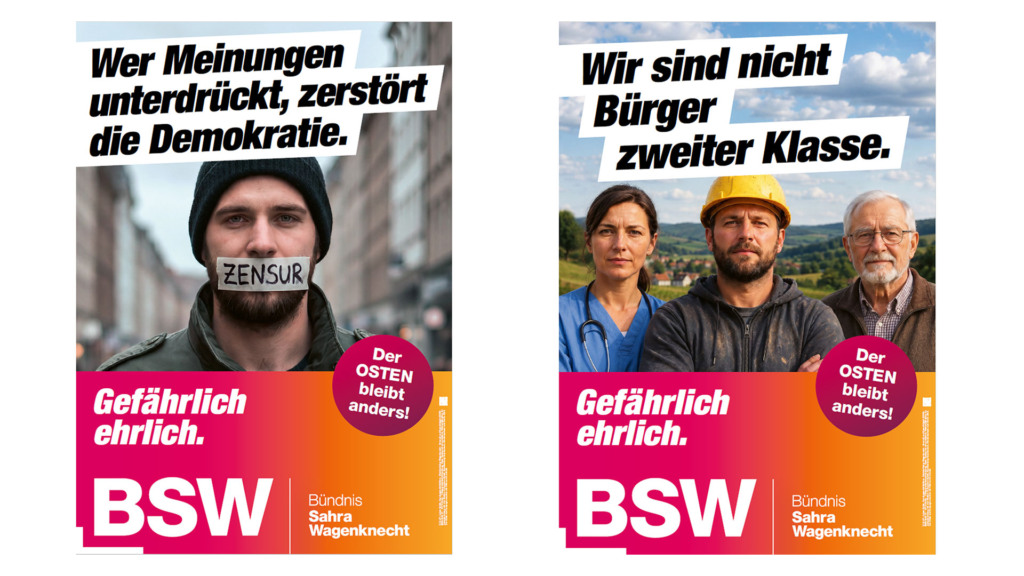 Wahlkampf-Kampagne BSW in Sachsen-Anhalt