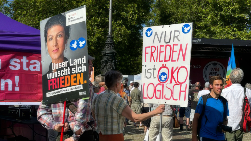 BSW Demonstration am Goldenen Reiter