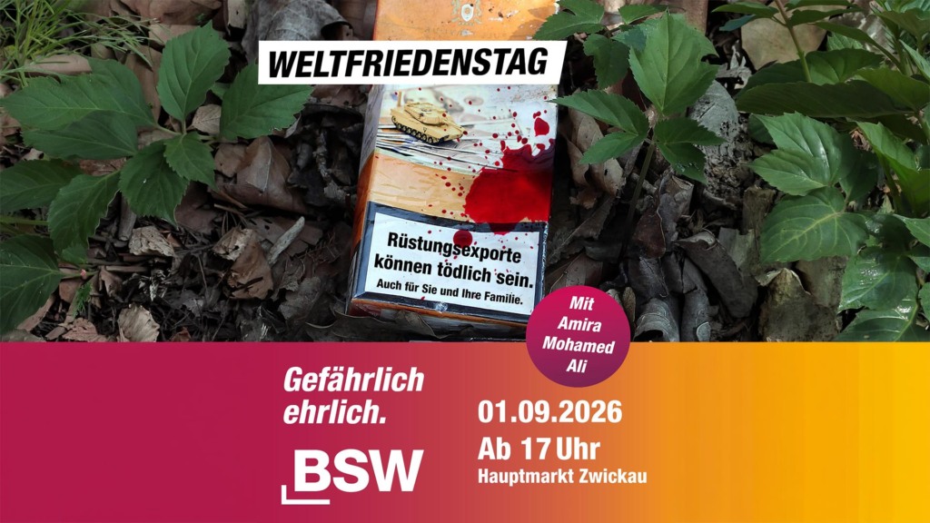 Weltfriedenstag in Zwickau mit Amira Mohamed Ali