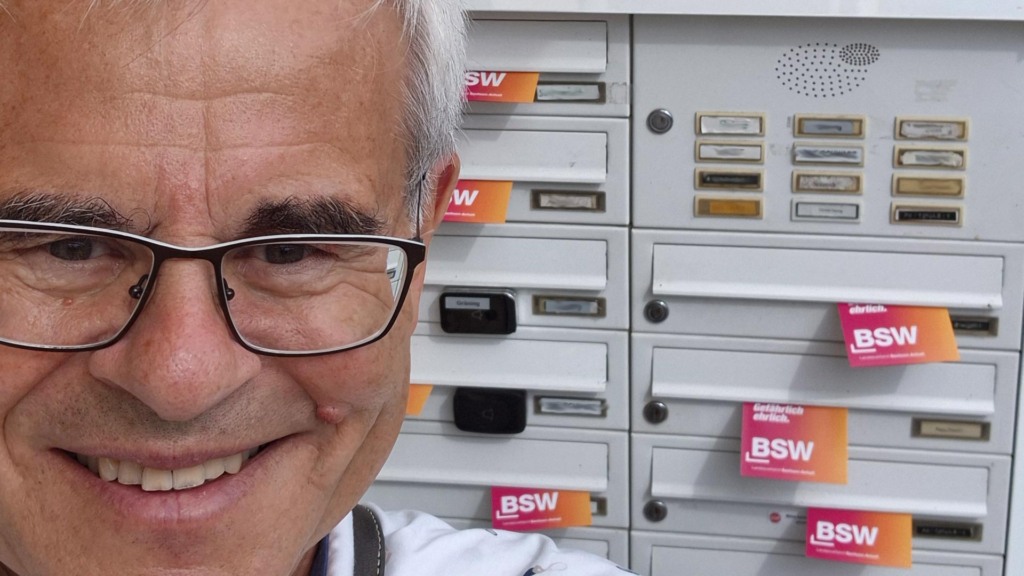 Wahlkampfhelfer aus Sachsen in Sachsen-Anhalt unterwegs