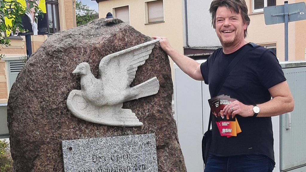 Wahlkampfhelfer aus Sachsen in Sachsen-Anhalt unterwegs