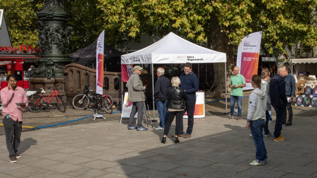 Infostand in Dresden am Goldenen Reiter am 03.10.2026