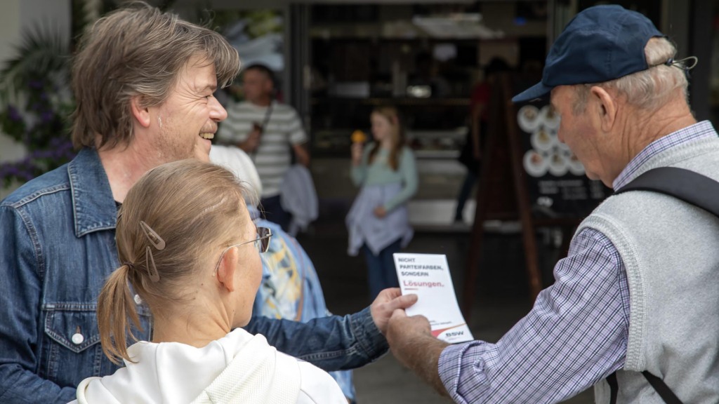 Infostand in Dresden am Goldenen Reiter am 03.10.2026