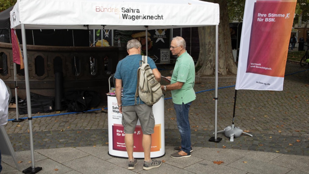 Infostand in Dresden am Goldenen Reiter am 03.10.2026