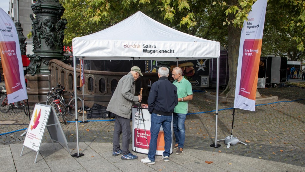 Infostand in Dresden am Goldenen Reiter am 03.10.2026